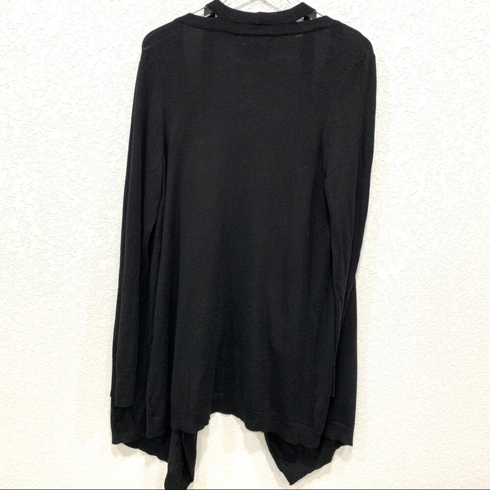 Marled Reunited Hi-Low Cut Out‎ Neck Black Cardigan - Picture 6 of 8